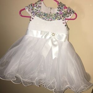 White pageant dress
